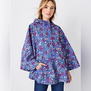 NWT Ann Taylor Floral Poncho